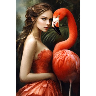 Vrouw met Flamingo